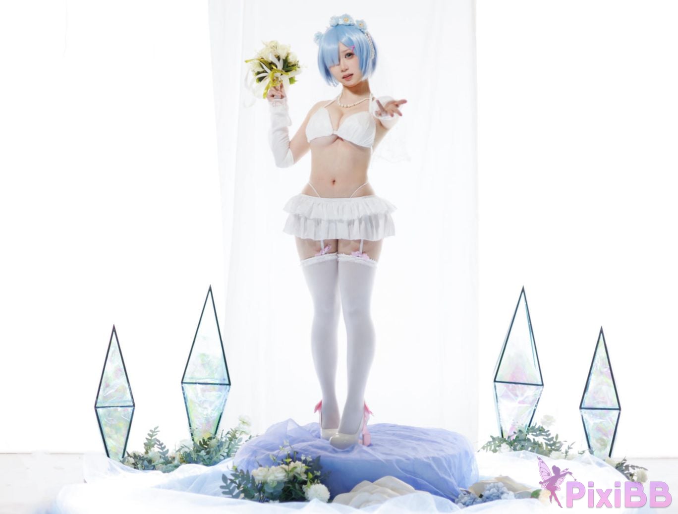 Cosplayer Sakura chan w Life in another world from scratch buds bride PixiBB.COM 011