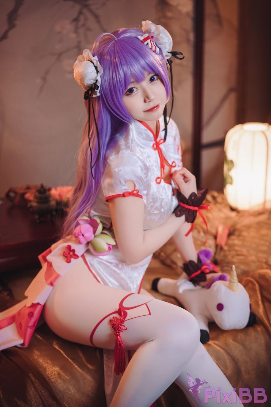 Cosplayer cat adult azur lane unicorn cheongsam PixiBB.COM 001