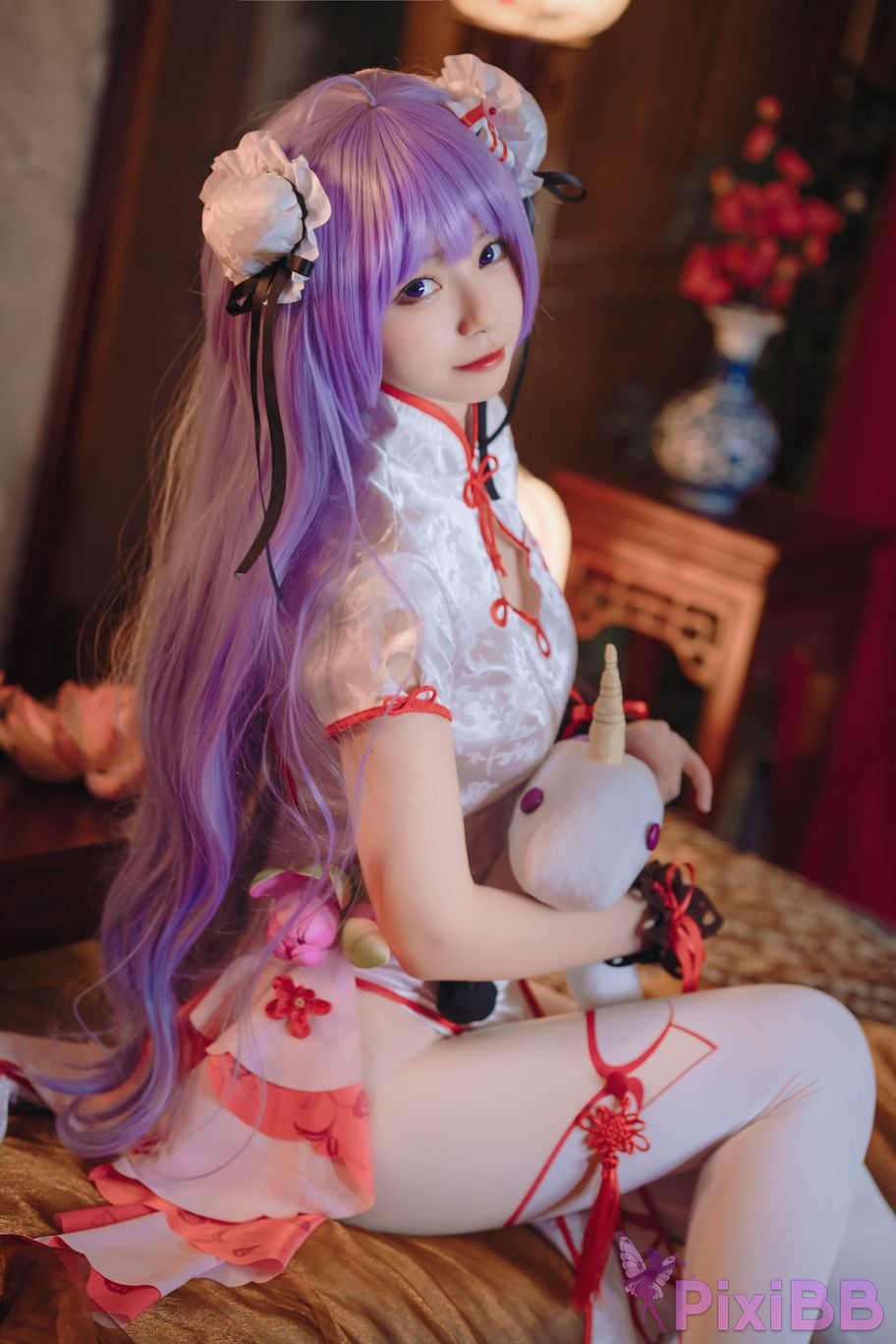 Cosplayer cat adult azur lane unicorn cheongsam PixiBB.COM 004