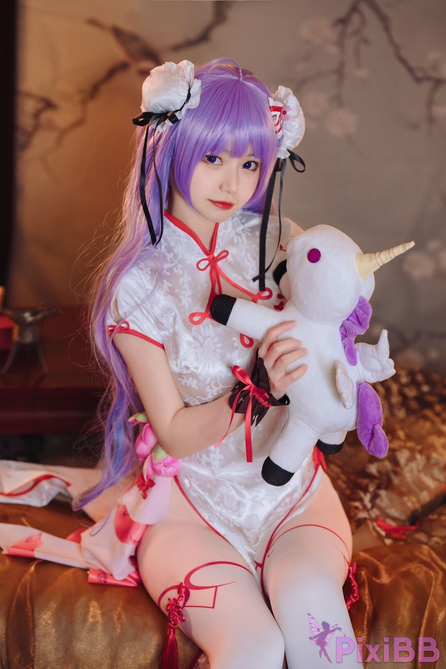 Cosplayer cat adult azur lane unicorn cheongsam PixiBB.COM 006