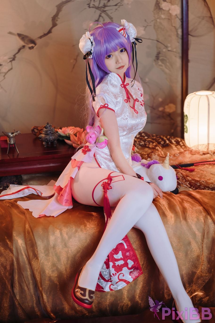 Cosplayer cat adult azur lane unicorn cheongsam PixiBB.COM 007