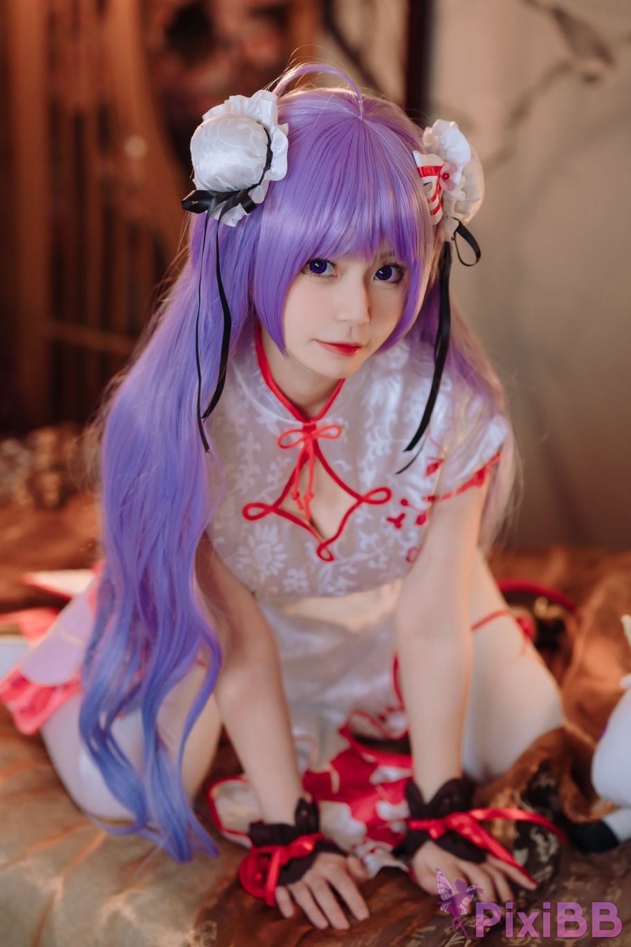 Cosplayer cat adult azur lane unicorn cheongsam PixiBB.COM 011
