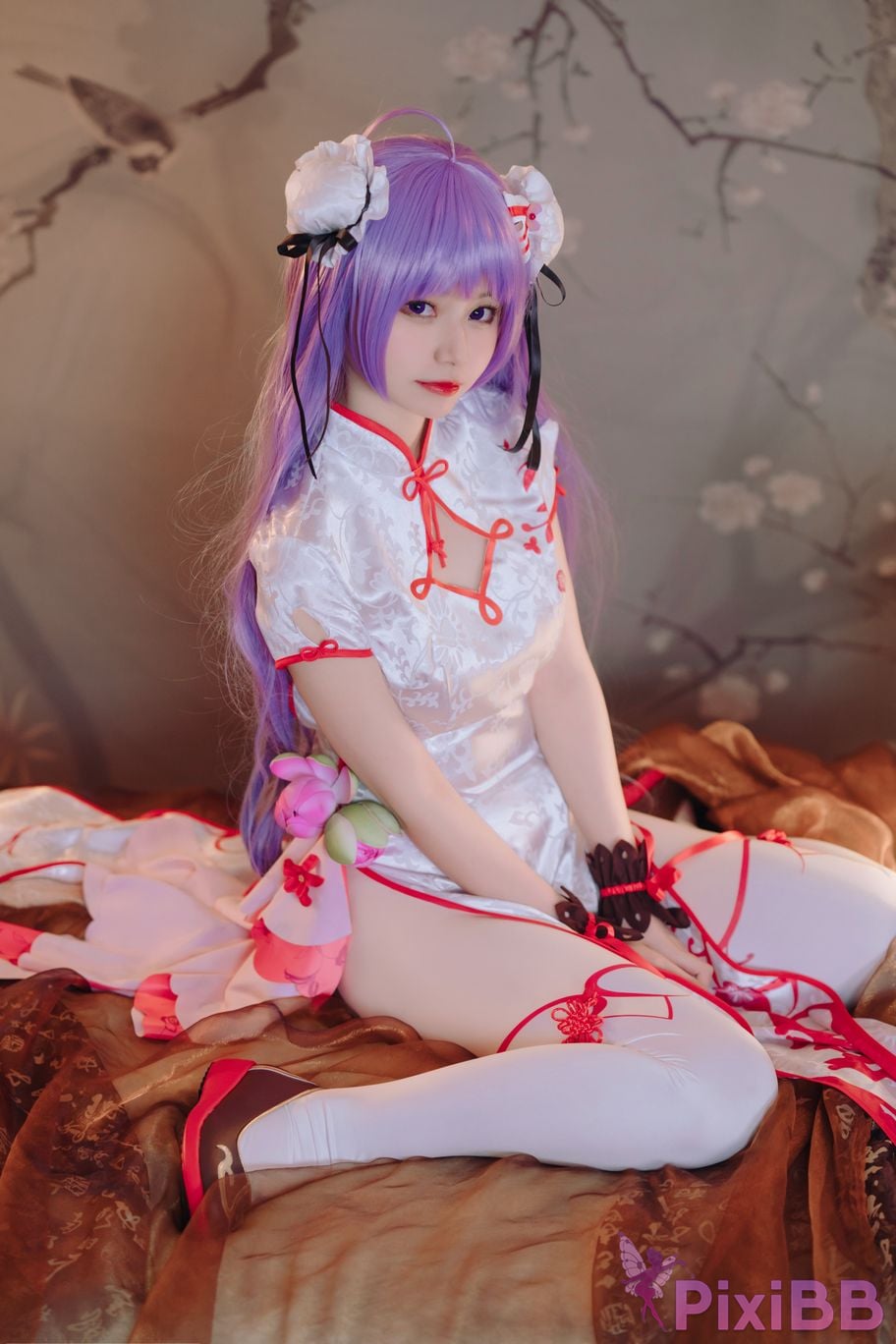 Cosplayer cat adult azur lane unicorn cheongsam PixiBB.COM 013
