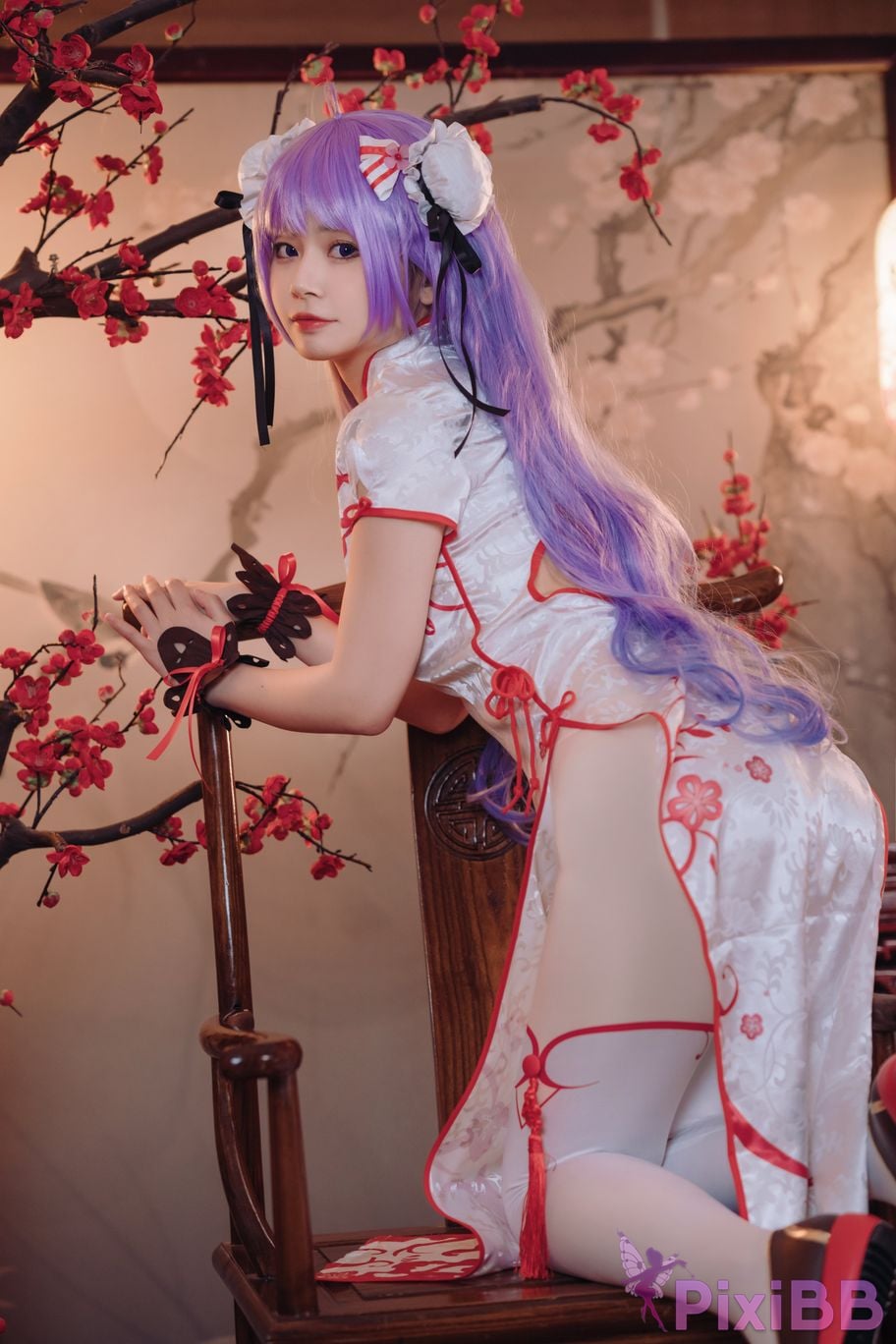 Cosplayer cat adult azur lane unicorn cheongsam PixiBB.COM 020