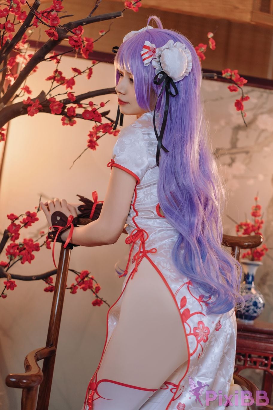 Cosplayer cat adult azur lane unicorn cheongsam PixiBB.COM 021