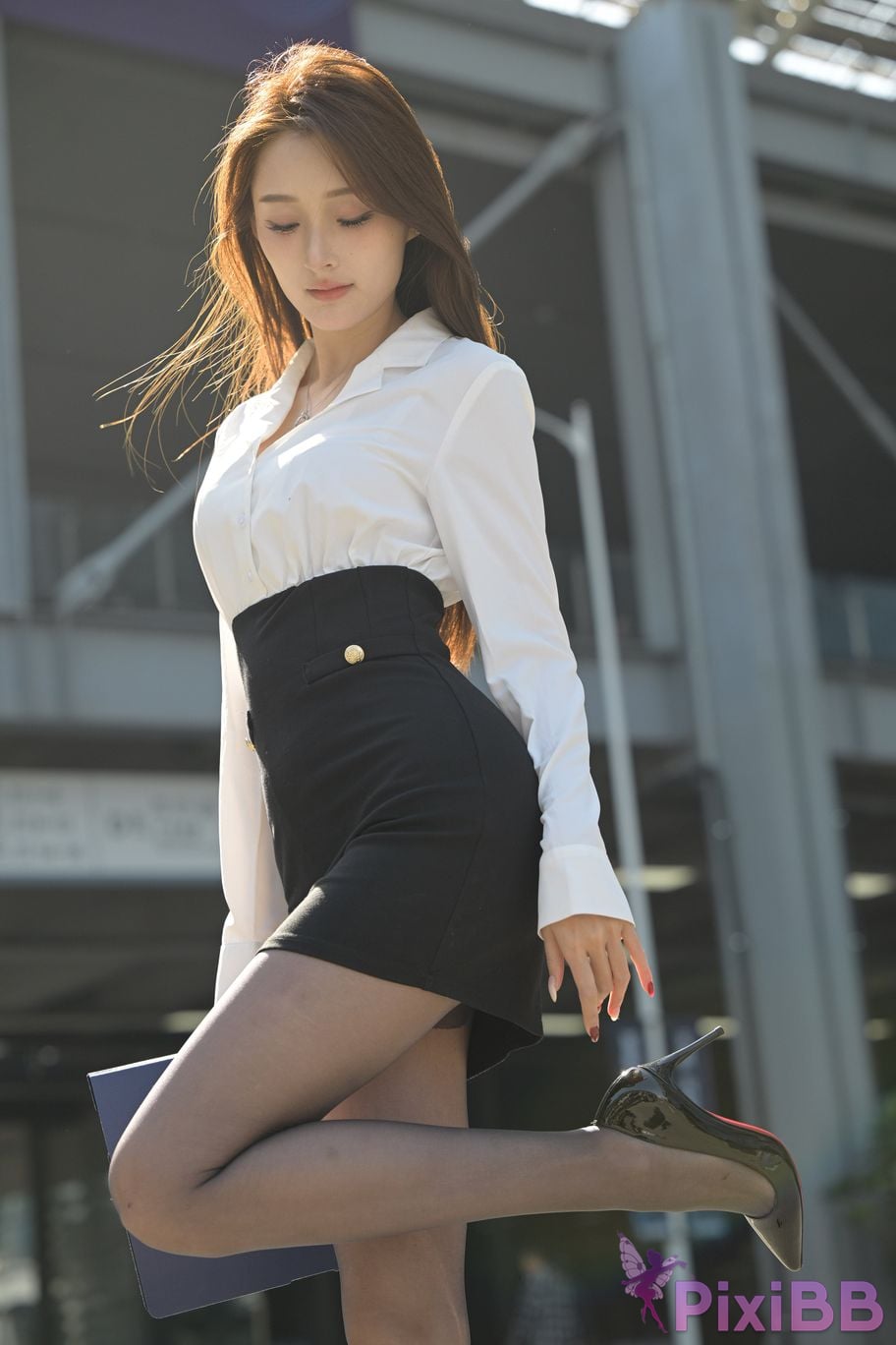 Featured Street Photography Works No.5496 Black stockings female secretary Xiao Guiyuan PixiBB.COM 086