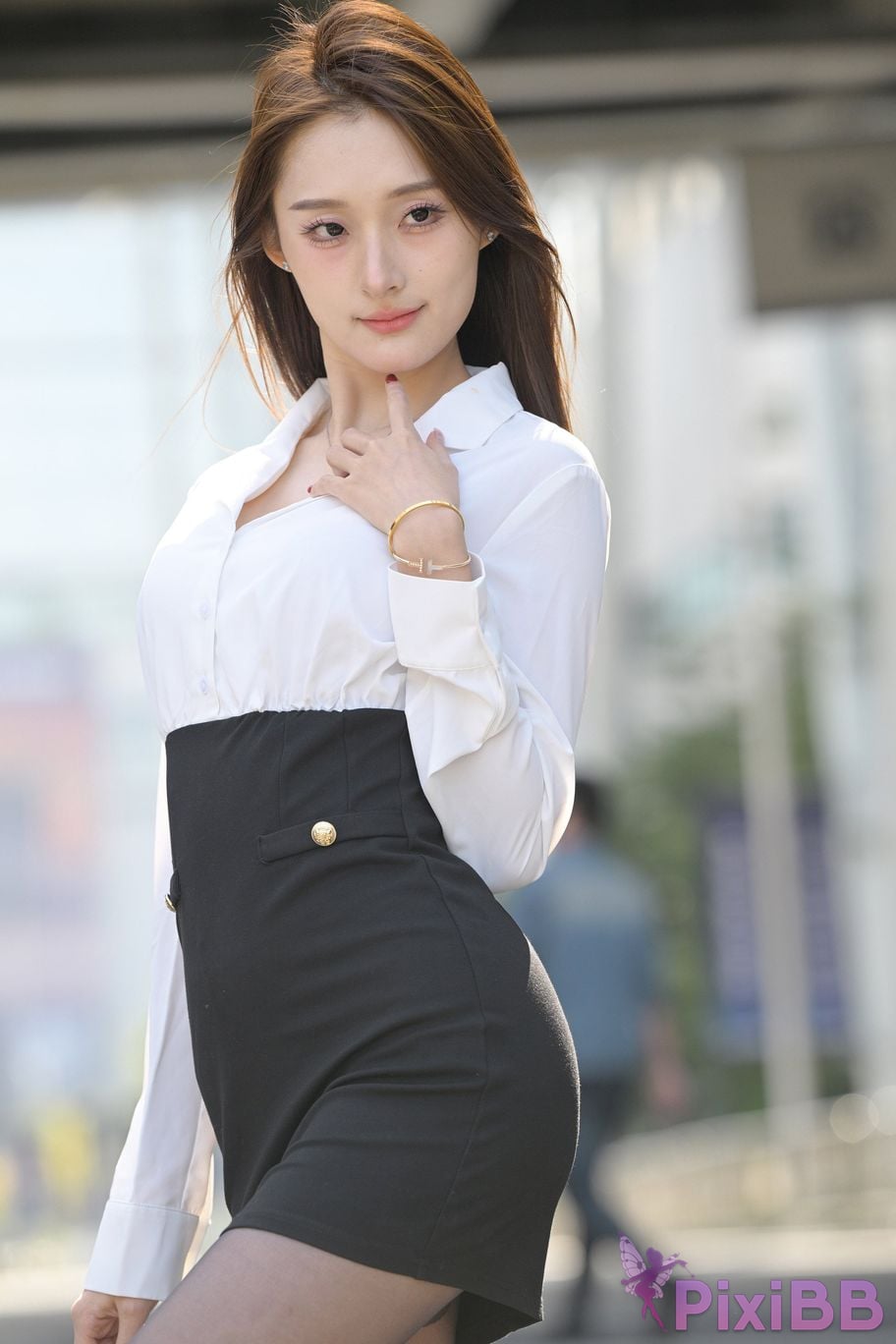 Featured Street Photography Works No.5496 Black stockings female secretary Xiao Guiyuan PixiBB.COM 180