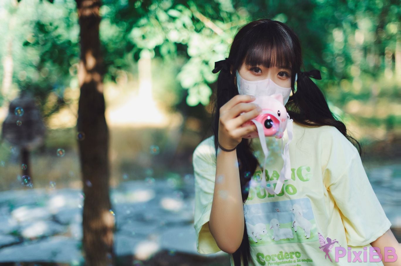Private Photoshoot Rabbit who loves milk tea bubble summer 8K reveal diary PixiBB.COM 022