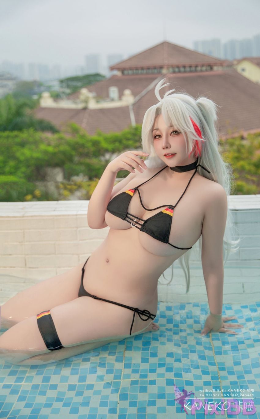 Cosplay KANEKO Ka Meow Azur Blue Route Prince Eugen swimsuit PixiBB.COM 003