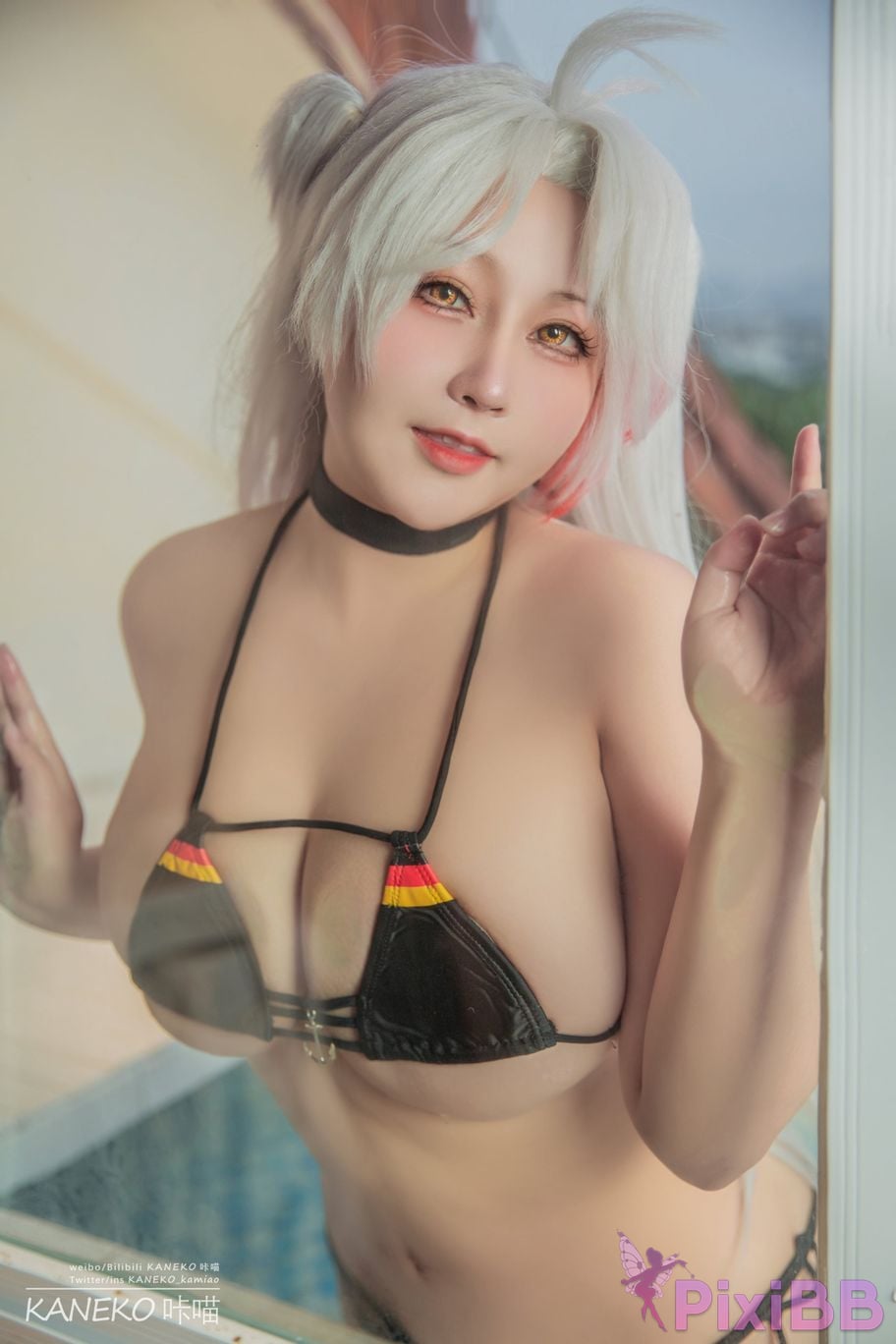 Cosplay KANEKO Ka Meow Azur Blue Route Prince Eugen swimsuit PixiBB.COM 014