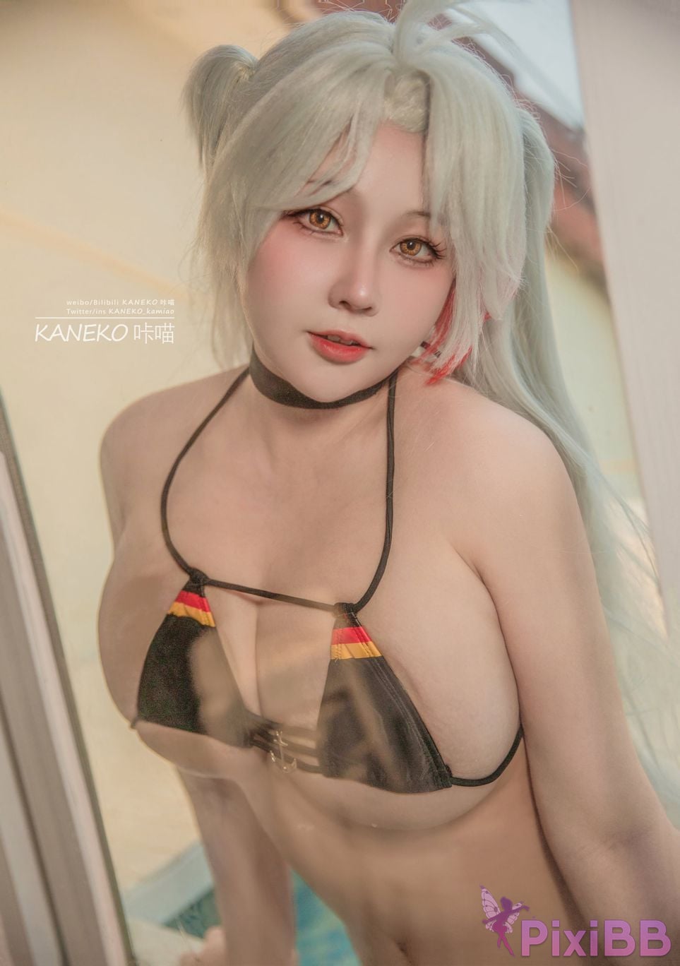 Cosplay KANEKO Ka Meow Azur Blue Route Prince Eugen swimsuit PixiBB.COM 016
